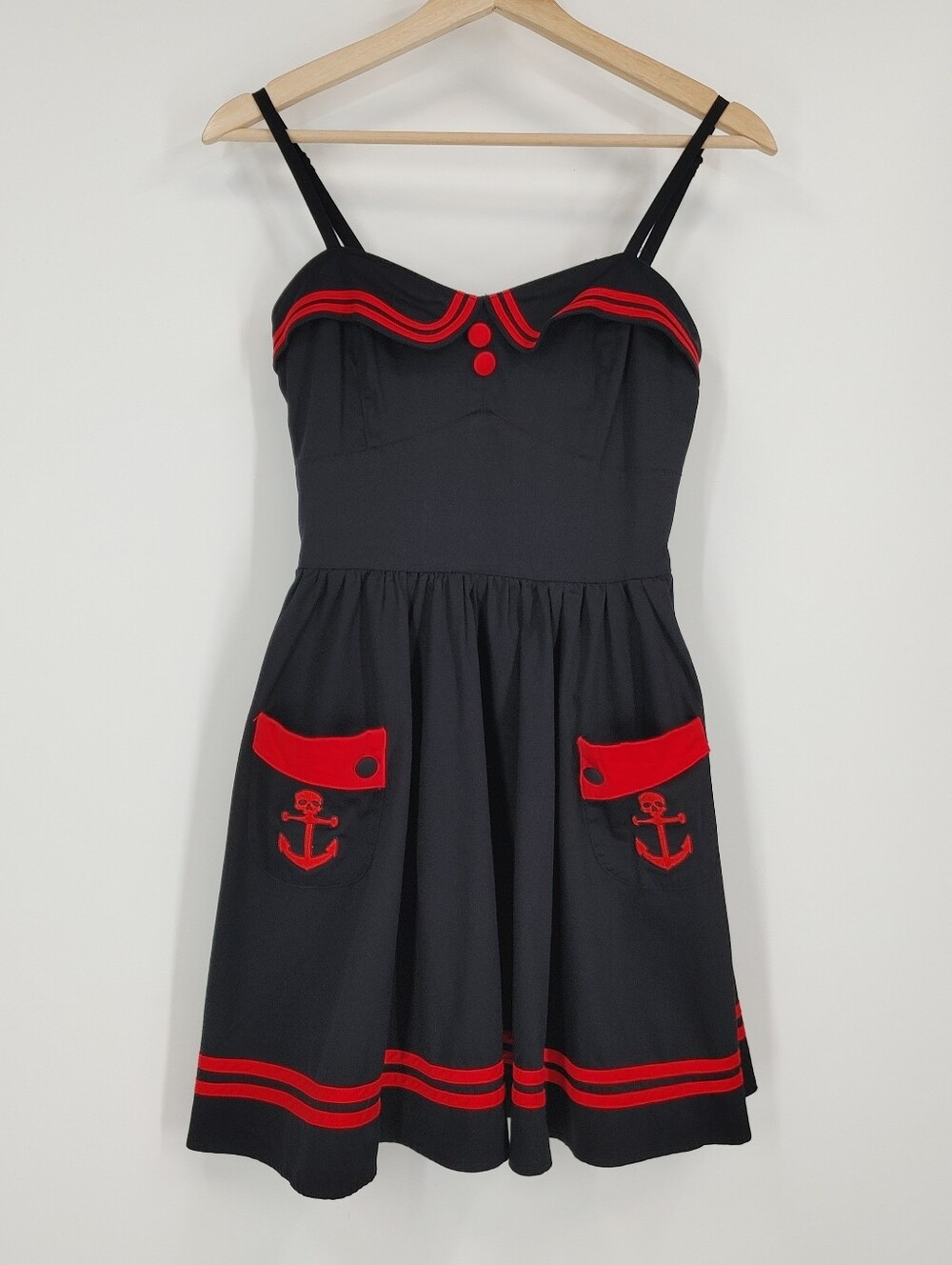 Hell Bunny Vixen Sailor Pinup Mini Dress